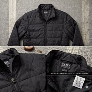 CB Sports Men’s Black Lightweight Quilted Puffer Jacket / Windbreaker - Size XL